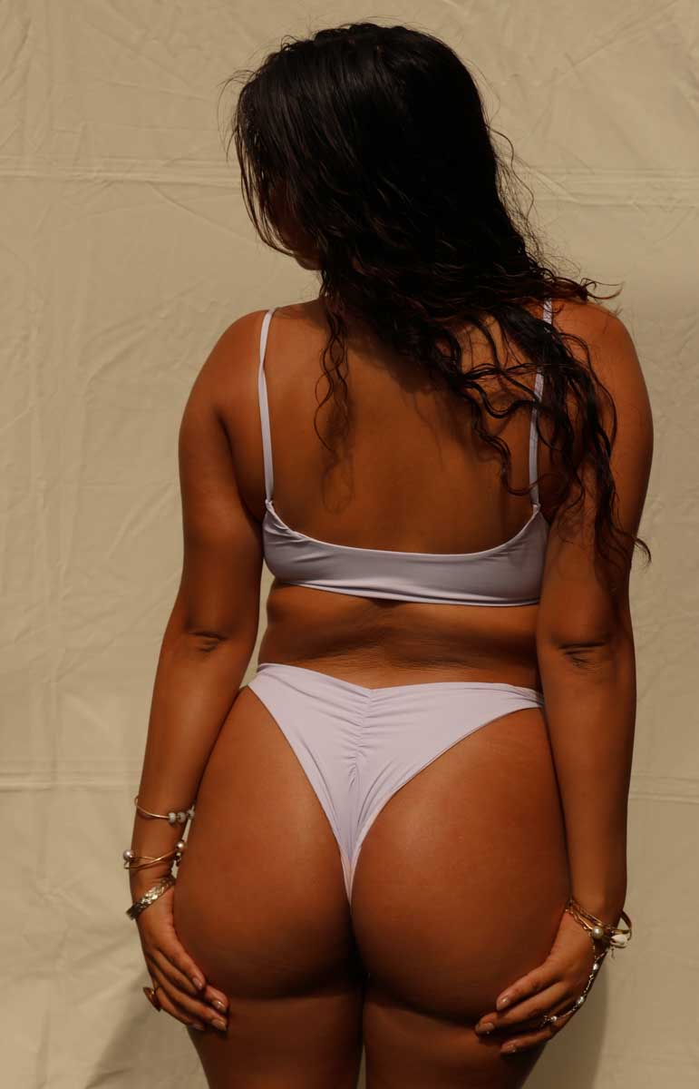 tai swim light purple emma scrunch brief bottom in poni pastel