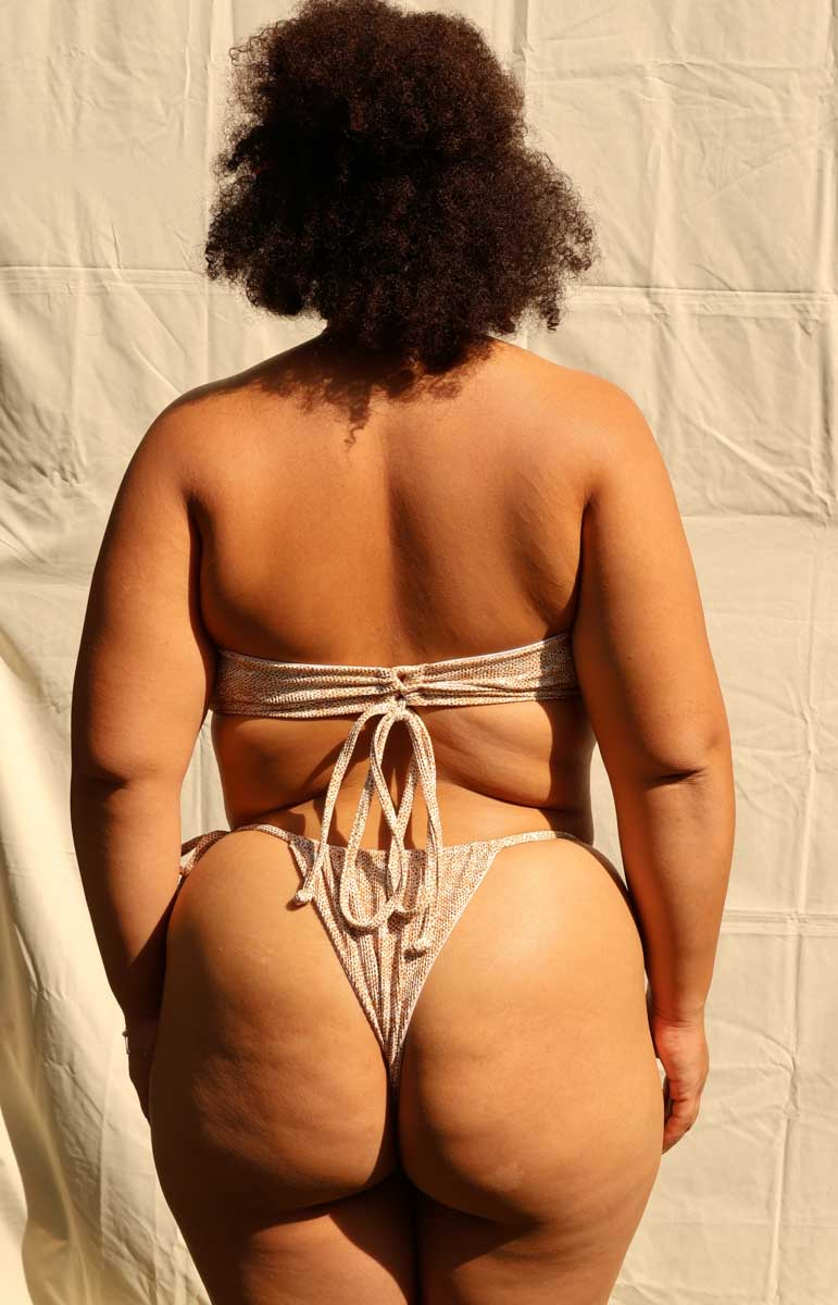 tai swim co maddie top strapless adjustable cheeky bikini top and bottom with adjustable back ties