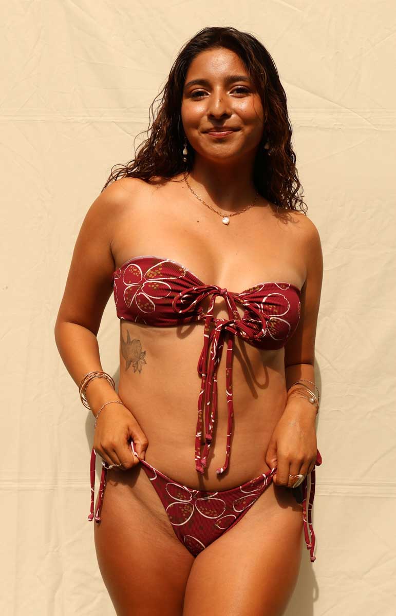 tai swim page top in stringy bandeau adjustable top from oahu hawaii