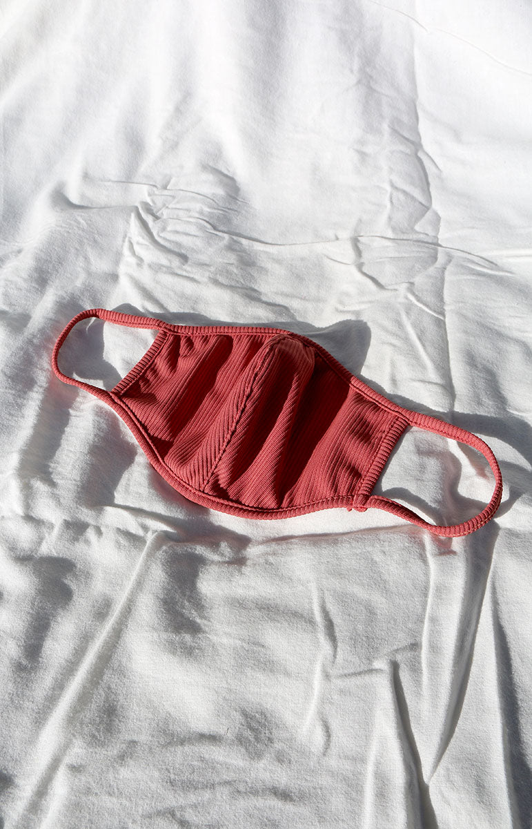 hibiscus ribbed face mask tai swim co eco bikinis