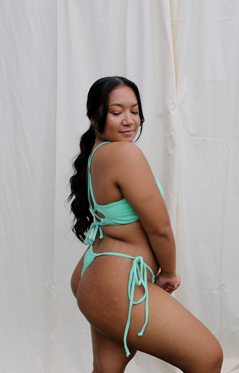 tai swim co seafoam green cheeky winter swimwear bottoms