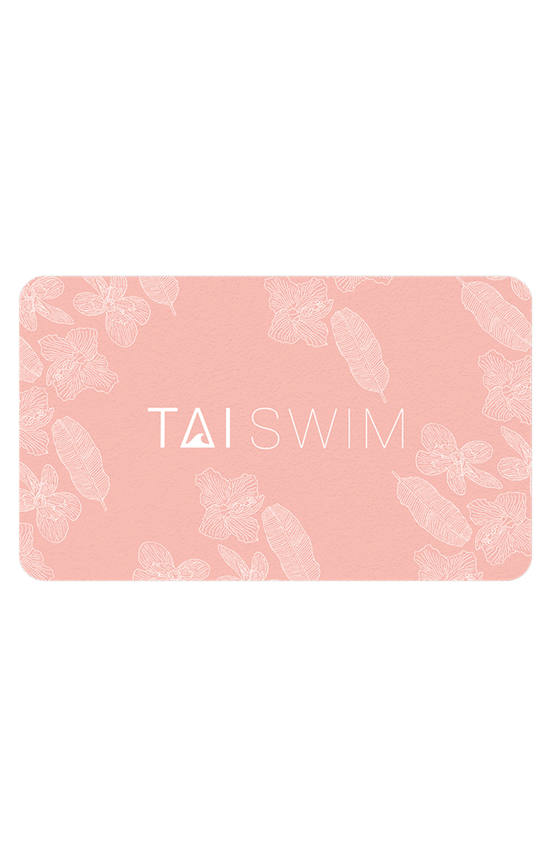 tai swim co digital gift card delivered by email pink tai swim co gift card design bikini gift certificate with florals on it