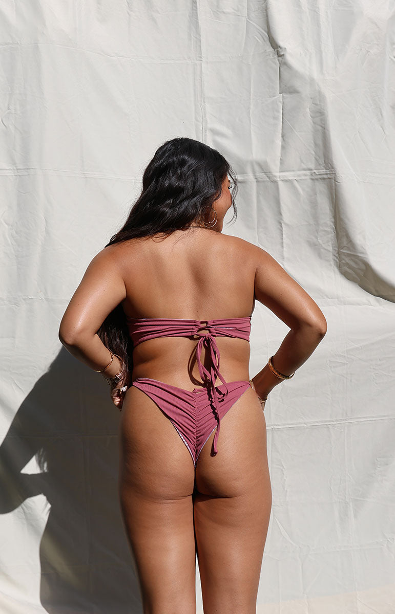 tai swim co haley bottom in hibiscus cheeky scrunchy minimal cut bikini bottom from oahu kailua hawaii