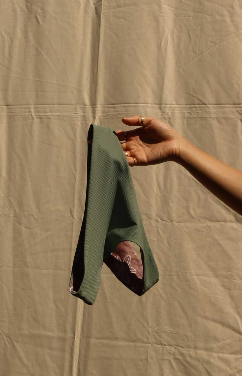 tai swim jade bottom in fern green high waisted bikini bottom from sustainable hawaii brand tai swim co