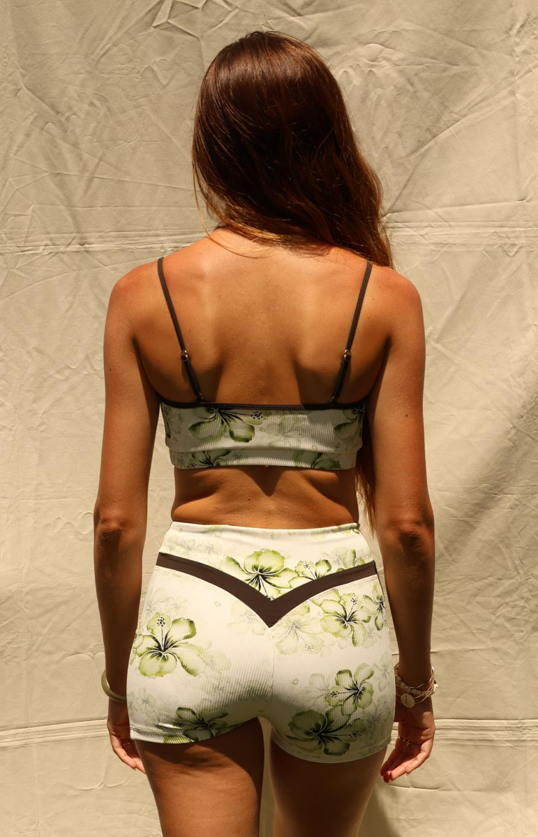 tai swim kylie sports bra top with adjustable straps skimpy swimwear top and active shorts