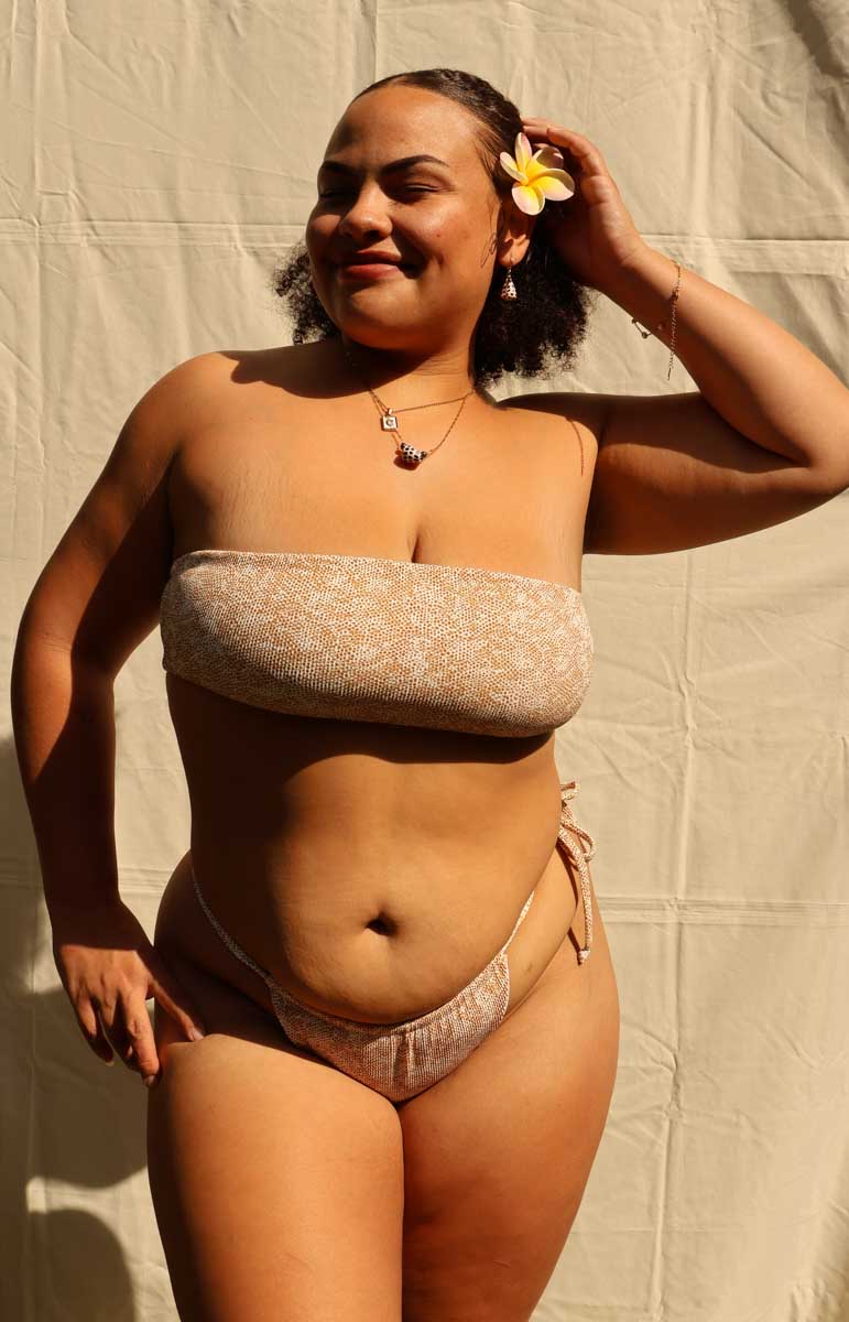 tai swim strapless maddie top in tako bikini from oahu hawaii